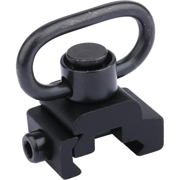 Rail Sling Swivel Mount, 360° Rotation Rifle Quick Release Button Attachment for 20mm Picatinny Rail, QD Mount and Push 2 Point
