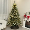 thumbnail image 2 of HOMCOM 7ft Prelit Artificial Christmas Tree with Dual Colour LED Light, 2 of 10