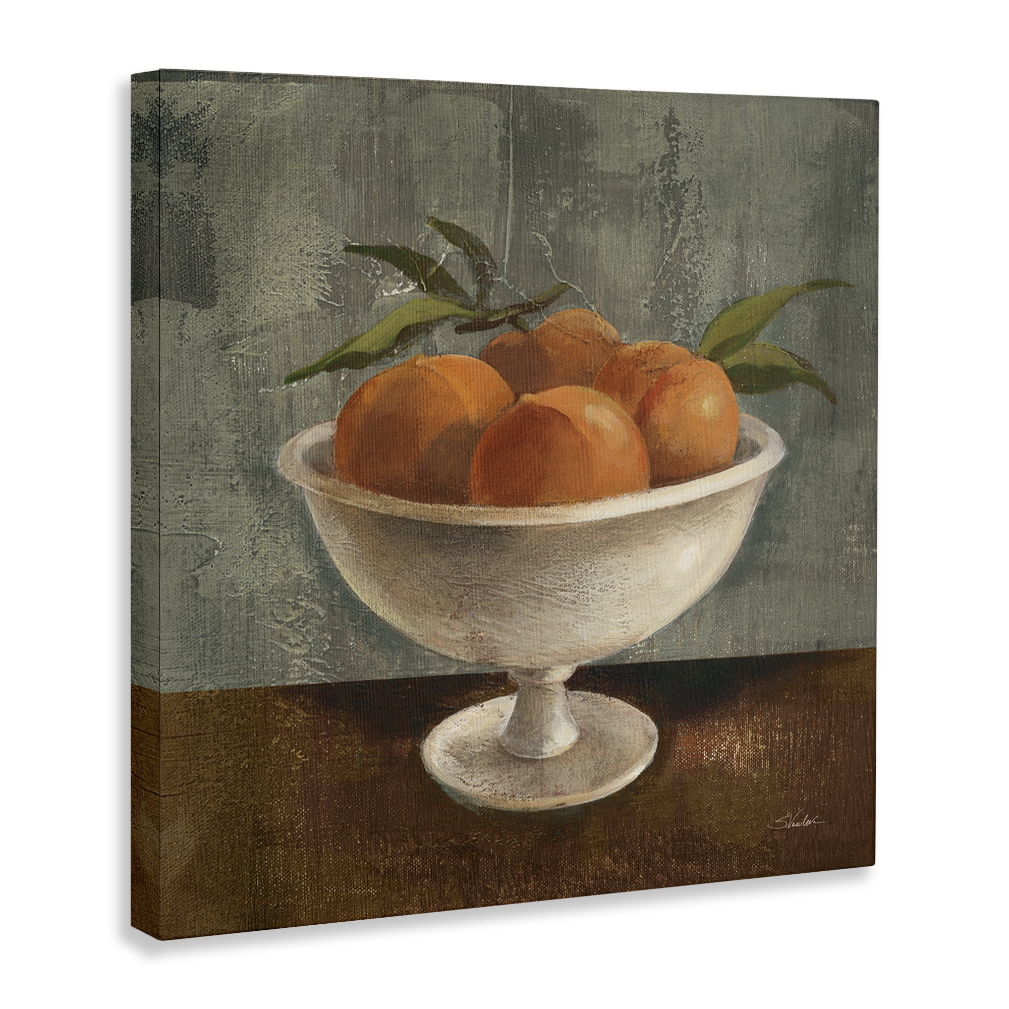 Stupell Industries Peaches Still Life Food & Beverage Painting Wrapped Canvas Art Print Wall Art, 36 x 36
