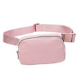 thumbnail image 4 of Riñonera impermeable para hombre y mujer, bolso de pecho, tipo cartera, para cinturón Rosa, 4 of 9
