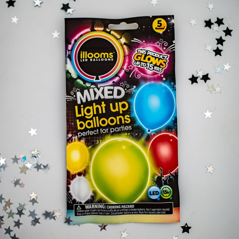 5 Ballons LED multicolores Illooms™ - Vegaooparty