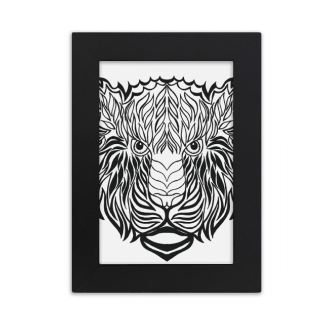 Strong Lion Animal Portrait Sketch Desktop Photo Frame Picture Display Art Painting Exhibit
