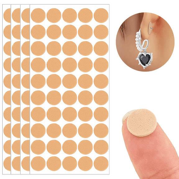 Monebena 200PCS Ear Lobe Support Patches for Earrings Self Adhesive Waterproof Earring Backs Earlobe Lifters Non-irritating Ear Care Earring Stickers Replacement for Heavy Earrings Studs Brooches M01