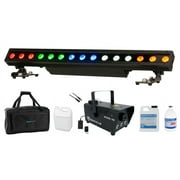 American DJ 15 Hex Bar IP Outdoor RGBAW+UV LED DMX Strip Wash Light+Fogger+Cable