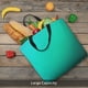 thumbnail image 5 of Easygdp Turquoise Light Blue Bolsa Tote para Mujer, Bolso de Hombro para Trabajo, Playa, Viajes, Compras y Supermercado, 5 of 7