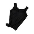 thumbnail image 4 of Tops de entrenamiento de soporte para de tanque para mujeres para entrenamiento gimnasio de fitness caminando verano Negro, 4 of 8