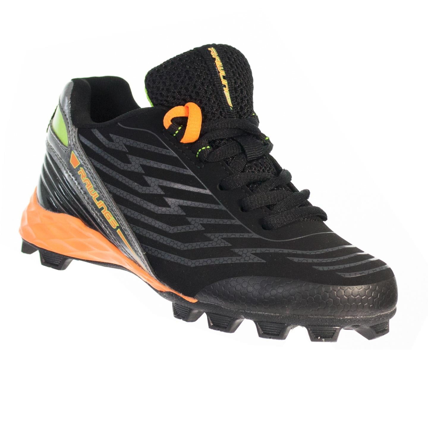 boys orange baseball cleats