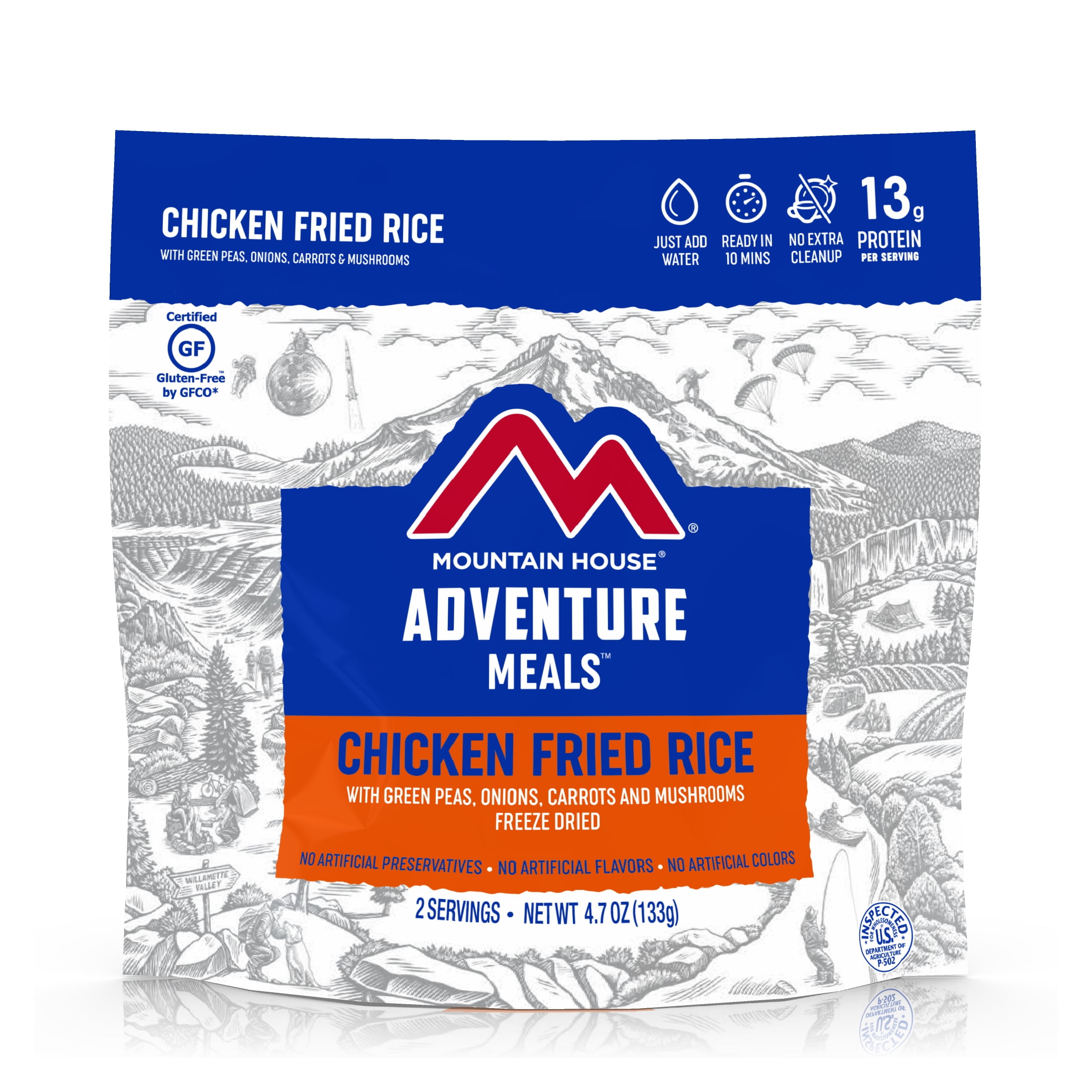 Mountain House Chicken Fried Rice, Gluten-Free Freeze-Dried Food, 2 Servings