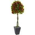 thumbnail image 1 of 6 ft. Bougainvillea Artificial Tree in Slate Planter, 1 of 1