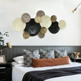thumbnail image 3 of LuxenHome Multi-Color Coastal Abstract 47.25-Inch Wide Metal Wall Decor, 3 of 6