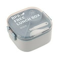 thumbnail image 1 of Petite Boîte à Lunch, Contenant Étanche à Double Couche de Qualité Alimentaire avec Compartiments pour Bureau et Usage Étudiant, 1 of 1
