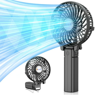 VersionTECH. Portable Handheld Fan, Powerful Durable 4000mAh 180° Foldable, Mini Table Fans with USB Rechargeable Battery Operated Cooling Accessories for Personal Use, Travel