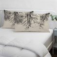 thumbnail image 4 of Beige Black Branches Throw Pillow Covers, Botanical Dead Tree Birds Soft Breathable Pillow Cases with Invisible Zipper for Sleeping, Toddler Pillowcases for Couch Bed Sofa Chair 12x20 Inches, 4 of 9