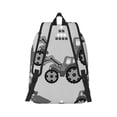 thumbnail image 3 of Daiia Gray Tractor Vintage Canvas Backpack for Men and Women ,Hiking Backpack,Travel Laptop Bag for School,Large Capacity Backpack, 3 of 8