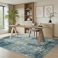 thumbnail image 2 of SIXHOME 8'x10' Abstract Area Rugs Modern Soft Washable Rug Neutral Non-Slip Indoor Rug for Living Room Bedroom Dining Room Office Lightweight Foldable Carpet Ideal for High Traffic Areas Blue, 2 of 7
