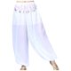 thumbnail image 1 of Pantalones elegantes de danza del vientre para mujer - Pantalones anchos con abertura de gasa y lentejuelas - Cintura elástica, talla única para cinturas de 68-110 cm, 1 of 3