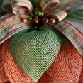 thumbnail image 5 of Farmhouse Pumpkin Wreath for Front Door, Autumn Wreath with Bows and Berries, Burlap Pumpkin Garland for Autumn Fall Halloween Thanksgiving Wall Decor, 5 of 7
