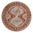 thumbnail image 2 of Unique Loom Charlotte Collection Area Rug - Quail (6' 1" Round Terracotta/Light Blue), 2 of 6