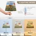 thumbnail image 3 of Table Lamp Adjustable 3 Color & 10 Brightness Levels Desk Lamp Linen Shade USB Powered for Bedrooms and Bedside Tables Cute Pig with Sunflower Field Small, 3 of 7
