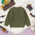 thumbnail image 4 of Gyujnb Kids Halloween , Girls Halloween Sweater Kids Knit Top with Embroidered Pumpkin and Letter Design Soft Comfortable Casual Outfit, Halloween Outfits,5-6 Years, 4 of 4