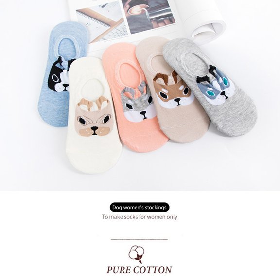 Cathalem Women Slipper Socks with Grippers Cotton Socks Warm your feet Daily Lady And Leaf Print Shawl Socks Multicolor One Size