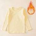 thumbnail image 7 of UAYOTSE Girls Cotton Long Sleeve T-Shirt Toddler Comfort Soft Thick Basic Crewneck Tee Tops(R35-Light Yellow,3-4 Years), 7 of 7