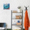 thumbnail image 4 of Dolphins Sea Corals Fish Wall Clock Square Silent Non Ticking Battery Operated Clock for Home Bathroom Kitchen Bedroom Living Room, 4 of 8