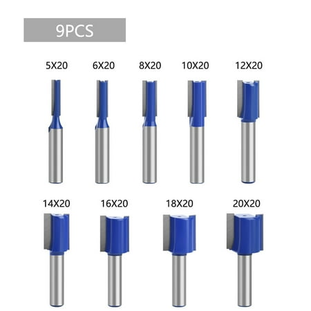 

8mm Shank Straight Router Bit Double Flute Wood Milling Cutter for Woodwork Tool