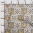 thumbnail image 2 of oneOone Georgette Viscose Brown Fabric Asian Tile Traditional Sewing Craft Projects Fabric Prints By Yard 42 Inch Wide, 2 of 4