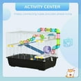 thumbnail image 3 of Large Hamster Cage Small Animal House MultiStorey Gerbil Haven Tunnel Tube System with Water Bottle Exercise Wheel Food Dish Ramps, 3 of 9