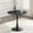 Black+Gery, variant on Round Tulip Bistro Dining Kitchen Table with Metal Pedestal Base Thickened Tabletop for Small Places, Living Room, Cafe