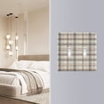 thumbnail image 4 of Yayeee Toggle Light Switch Wall Plate 2-Gang 4.56"x4.48" Decorative Outlet Cover, Beige Plaid Pattern, 4 of 7