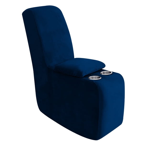 Funda de sofá reclinable elástica de terciopelo ULTICOR, azul marino