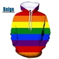 thumbnail image 5 of Sudadera con capucha con estampado 3D de arcoíris para hombre, estilo casual, colorido, con estampado de amor, estilo hip hop, 5 of 5