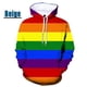 thumbnail image 5 of Sudadera con capucha con estampado 3D de arcoíris para hombre, estilo casual, colorido, con estampado de amor, estilo hip hop, 5 of 5
