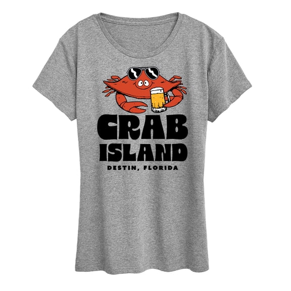 Instant Message - Crab Island - Women's Short Sleeve Graphic T-Shirt