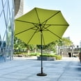 thumbnail image 2 of WestinTrends Paolo 9 Ft Patio Umbrella with Base Included, Market Table Umbrella with with 30 Pound Solid Decorative Round Concrete Base, Lime Green, 2 of 8