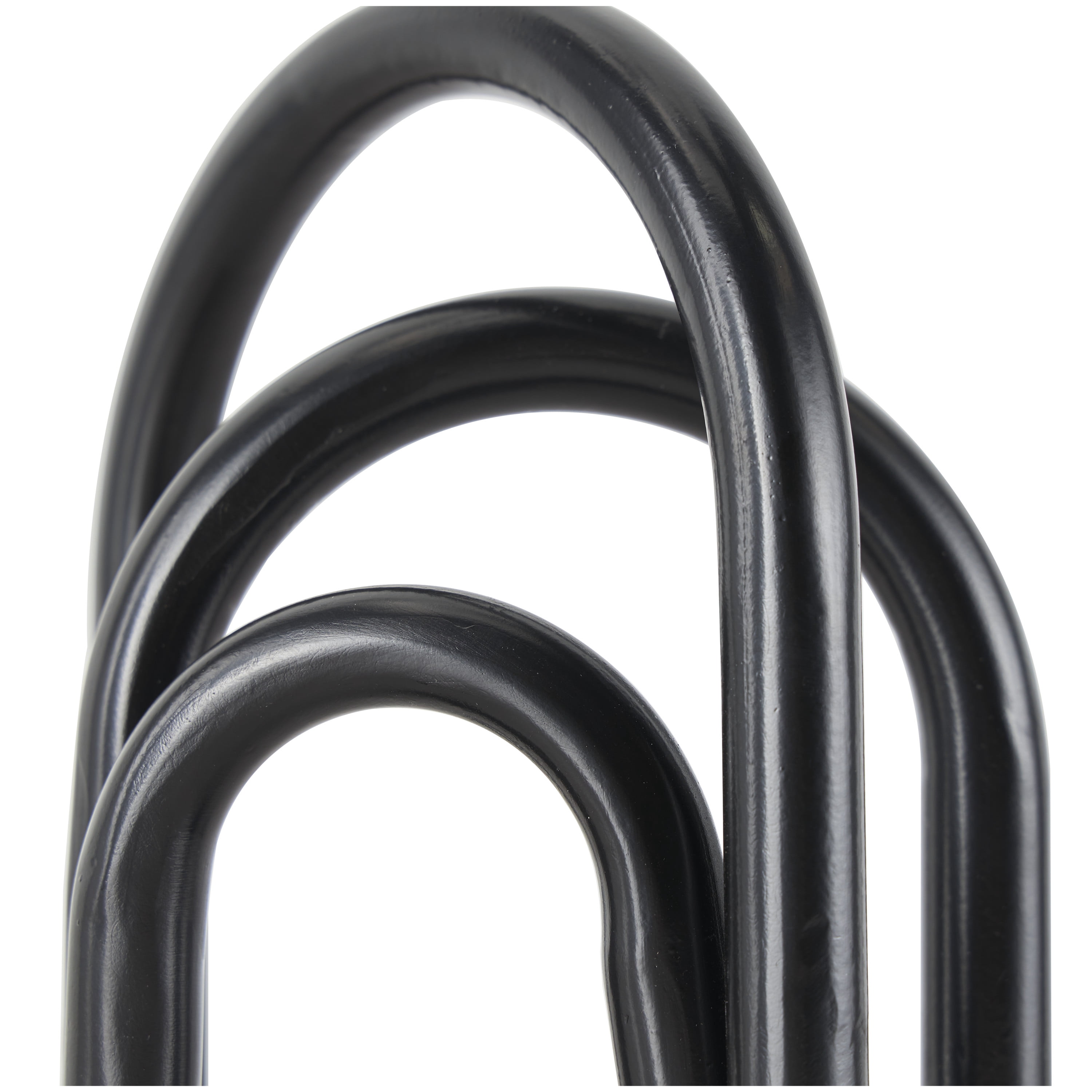 7" x 8" Black Metal Overlapping Arch Geometric Sculpture, by DecMode