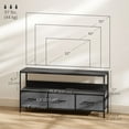 thumbnail image 3 of HOMCOM TV Stand, TV Table with Storage for 55 Inch Television, Black, 3 of 10