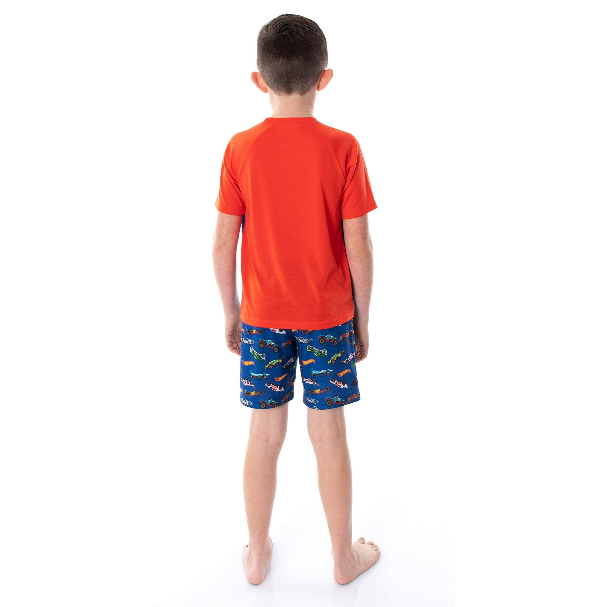Hot Wheels Cars Boy s Pajamas Race Team Short Sleeve Shirt And Shorts 2 PC PJs Sleepwear Pajama Set SM 6 7 Walmart
