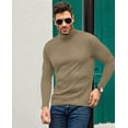thumbnail image 4 of Youclos Men's Pullover Sweater Long Sleeve Knitted Turtleneck Sweaters Slim Fit, 4 of 8