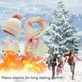 thumbnail image 7 of ZHOGXU Winter Beanie Hat Scarf Gloves Set For Women And Men Thick Caps Long Scarf Touchscreen Gloves Knitted Warm Comfortable Outfits 3 Pack For Daily Wear Pink One Size, 7 of 7