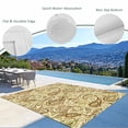 thumbnail image 3 of Beige Brown Green Outdoor Rug for Patio/Deck/Porch, Non-Slip Large Area Rug 3 x 5 Ft, Retro Botanical Abstract Art Indoor Outdoor Rugs Washable Area Rugs, Reversible Camping Rug Carpet Runner, 3 of 8