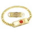 thumbnail image 1 of MedicEngraved Yellow Gold Stainless Steel Custom Medical Alert Bracelet - 5mm Figaro Link, 1 of 7
