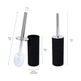 thumbnail image 4 of Bath Bliss 2 Pack Soft Touch Toilet Brush Set in Matte Black, 4 of 6