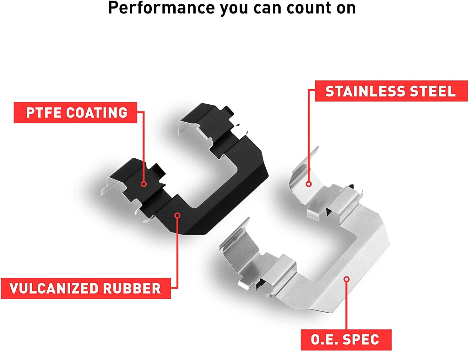 Dynamic Friction Company 1310-1813-01 DFC 3000 Ceramic Brake Pads and Hardware Kit