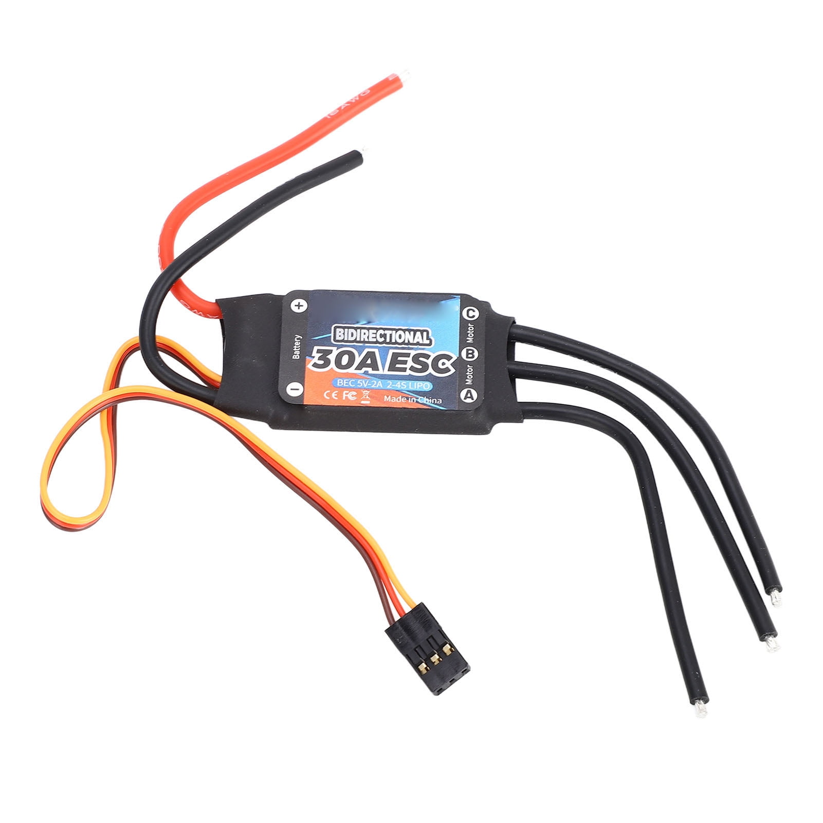 Bidirectional 30A Brushless ESC, 30A RC ESC Plug And Play Handling For