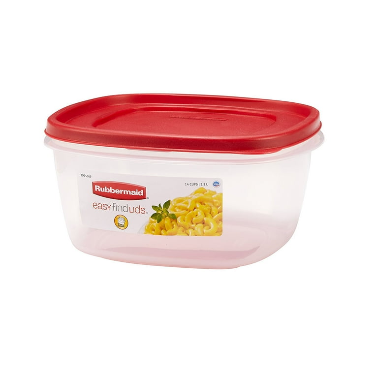 Rubbermaid Easy Find Lids Food Storage Container, 14 Cup, Red 2