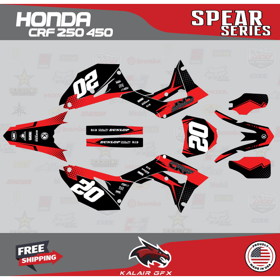 Kalair GFX Graphics Kit for Honda CRF450R (2017-2020) Spear Series