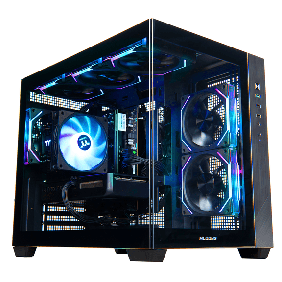 MLOONG Prebuilt Gaming PC, AMD Ryzen 7 8700F, GeForce RTX 5060 Ti 8GB GDDR7, 16GB DDR5 RAM, 1TB NVME SSD, 650W PSU, Windows 11 Home 64-bit, WIFI